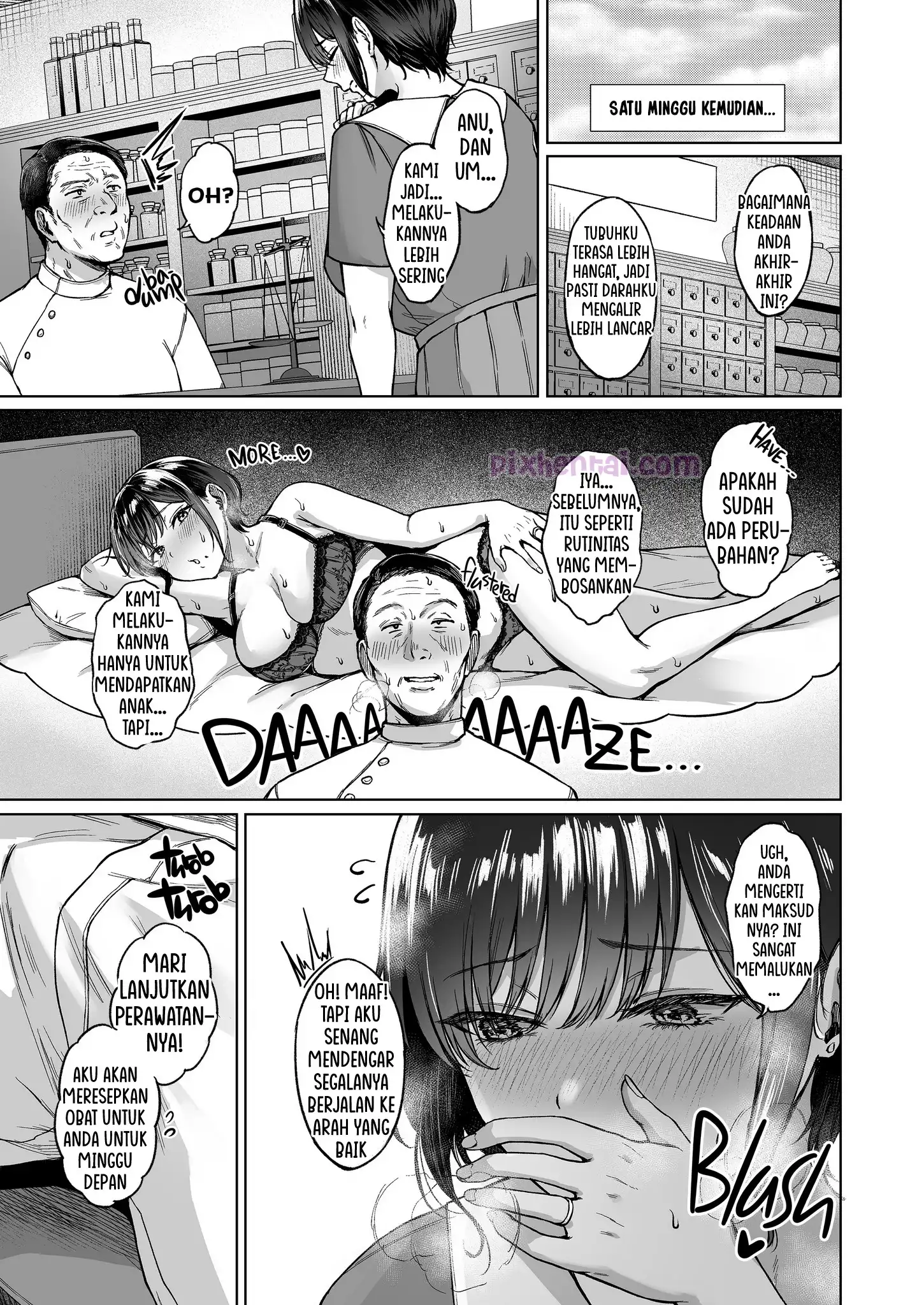 Komik hentai xxx manga sex bokep Countryside Fertility Clinic Dokter membantu seorang Istri Muda agar cepat Hamil 4